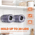 2 Pack 20 Tumbler Lid Organizer, Horizontal Tumbler Lid Storage Hook to Hold Up Lids, Space Saving Cup Lid Holders