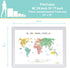 Oh the Places You'll Go Illustrated Kids World Map, 24x17”, Vibrant Educational Wall Decor with Animals