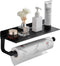 Danpoo Wall Mount Paper Towel Holder with Shelf for Bathroom/Kitchen, Adhesive Hand
