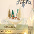 30 Pieces Miniature Sisal Frosted Christmas Trees, Bottle Brush Mini Trees, Plastic Tabletop Ornaments for Home Decor