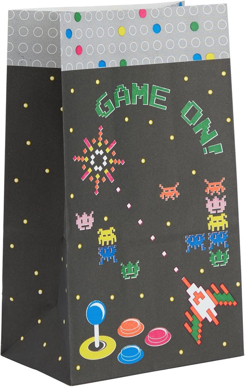 BLUE PANDA 36 Pack Video Game Goodie Bags for Retro Arcade Party Favors, Treats, Gamer Gifts (5x9x3 in)