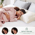 Love's Cabin Ivory Satin Body Pillowcase, 20x54 inches, Similar to Silk with Envelope Closure, Silky Cooling for Hair