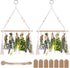 PROTITOUS 2pack Herb Drying Rack Flower Drying with 25PCS Brown Gift Tags and