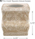 Creative Scents Victoria Tissue Box Cover, Beige Square Holder for Bathroom, Decorative with Durable Slider
