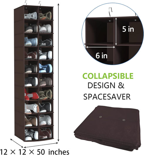 Libeder Closet, Closet 20 12''W12''Dx 50''H Hanging Shoe Organizer for Hanging Organizers Section Shoe Shelves, Space