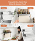 4 Paper Towel Holder Wall Mount for Kitchen, One-Handed Tear, Bathroom Paper Towel Holder with Shelf, RV Paper Towel