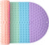 joiyota Silicone Push Pop Bath Mat for Kids, CPC Certified Non-Slip Rainbow Bathtub