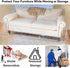 Evelots Clear Couch Cover - Thick Heavy Duty Vinyl 3 Seat Sofa Cover for Protection Against Pets