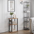 TB01BB046 TUTOTAK Small Narrow Side Table with Charging Station, Skinny End Table for Small Spaces, Slim Nightstand
