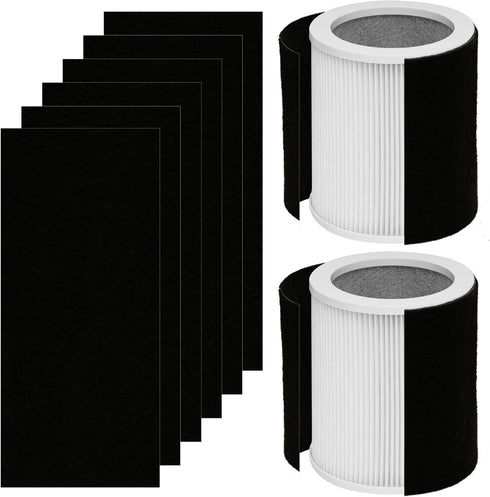 H-HF400-VP Filter Replacement for Hunter H-HF400-VP, H-PF400, 2 True HEPA Filters + 8 Pre-Carbon Filters