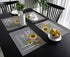 You are My Sunshine Placemat Set of 6 for Dining Table - Cotton Linen Waterproof Cloth Table Mat, Easy Clean