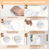Greraes Shower Caddy Suction Cup Storage Rack Clear Acrylic Shower Shelves Glacier Water Ripples Corner Shelf