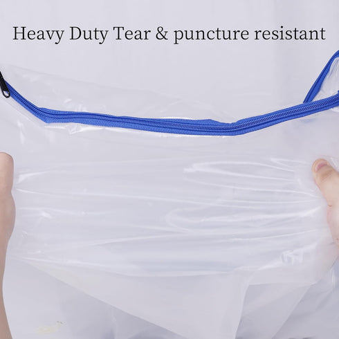 5 Mil Crib Size Mattress Bag with Zipper for Storage Moving, Heavy Duty Plastic Waterproof Mattress Protector Cover