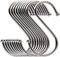 Heavy Duty Metal Chrome Plated S Shape Hooks, Set of 10 Large