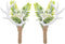 Woodland Boutonniere Set for Men - 2PC Handmade Greenery Corsage, White Antler for Wedding, Groomsmen, Formal Events