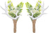 Woodland Boutonniere Set for Men - 2PC Handmade Greenery Corsage, White Antler for Wedding, Groomsmen, Formal Events