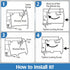 Jetec 6 Pieces Mini Blind Brackets for Window Blinds, with Screws