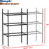 3-Tier 12 Simple Houseware Expandable Shoe Racks with Shelves for Pairs of Shoes, Black