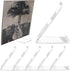 6 Pack Vinyl Record Stand Display, Clear Acrylic Tabletop Album Holder for LP Vinyl Record Storage