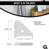 Questech 5" Shower Soap Dish Shelf for Inside Shower, Bath Organizer for Tiled Walls, Bright White Polished