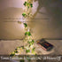 20 6FT Fielegen LED Rose Flower String Lights with Timer, Artificial Flower Garland with Lights Hanging Floral Garland