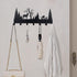 Metal Wall Mounted Key Rack Organizer with 7 Hooks, Decorative Key Holder for Front Door, Hallway, Kitchen, Office