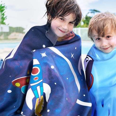 30 60 WERNNSAI Space Kids Beach Towel for Boys, x Double-Sided Towel for Kids, Kids Beach Pool Bath Bathroom Swim