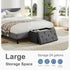30in 660lbs, DUMOS Storage Ottoman Bench, Storage Chest, End of Bed Foot Rest Stool with Padded Seat, Bedroom Bench
