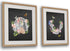 GnosisCollageArt Dental Art Human Teeth Anatomy, Flower Butterflies Set of 2 Unframed Prints