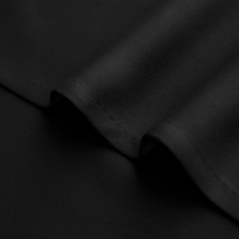Mrs.Naturall Small Window Curtains for Basement - Blackout RV Curtains for Camper Windows, 24 Inch Length, Black