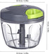 Food Chopper Vegetable Cutter - Cambom Hand String Chopper for Onions, Fruits, and Nuts, BPA Free Material (Gray)