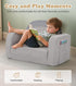 Foryoomi 2-in-1 Kids Couch, Soft Toddler Couch Fold Out with Blanket, Comfy Toddler Chair, Convertible Sofa, Gifts