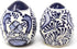 Encantada Handmade Hand-Painted Authentic Mexican Pottery, Salt and Pepper Shaker Set, Blue Flower (MC085F-K2)