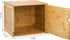 Fasmov Cube Storage Organizer, Bamboo Cube Bookshelf, Stackable Connect Storage Cube Cubby Organizer with Door