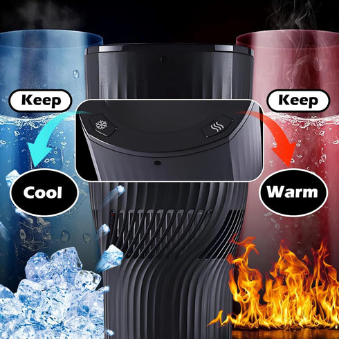 2-in-1 Smart Car Cup Warmer Cooler Heated Travel Mug, Temperature Control Car Coffee Heater Travel Coffee Cup