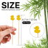 PuTwo Toothpicks, 100 Counts Handmade Natural Bamboo Cocktail Sticks, Yellow Ducks