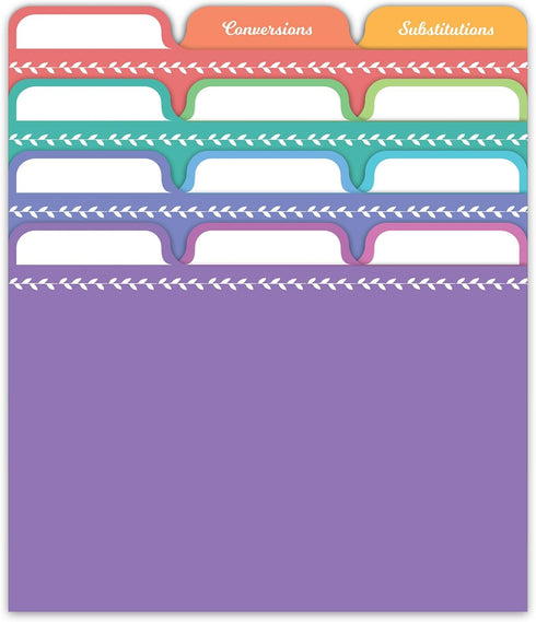 Jot & Mark Recipe Card Dividers | 24 Tabs per Set, Works with 4x6 Inch Cards, Helps Organize Recipe Box (Rainbow) by Jot & Mark