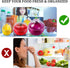 Vegetable and Fruit Storage Containers for Fridge, 4 Pcs BPA Free Reusable Food Saver for Keeping Food Fresh Longer