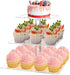 YestBuy 3 Tier Cupcake Stand - Clear Acrylic Cupcake Display Stand for 24 Cupcakes - Premium Dessert Holder