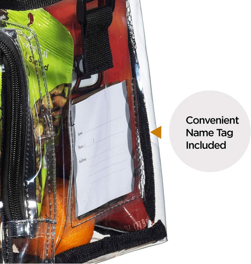 SP HOME GOODS Stadium Approved Clear Tote Bag with Adjustable Strap, See Through Zippered Lunch Bags