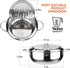 Kerilyn Deep Fryer Pot, 11 Inch/4.2L Japanese Style Tempura Frying Pot with Lid, 304 Stainless Steel