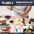 Walfos Silicone Spatula, 600°F Heat Resistant Kitchen Scraper, Strong Steel Core, Multicolor Set of 5
