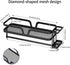 Taozun 4 Paper Towel Holder with Shelf & Side Straw Basket, Black Kitchen Paper Holder Spice Rack Black Paper Towel