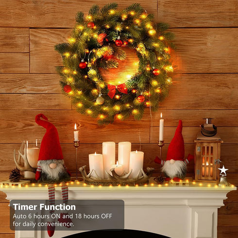 16.5ft (2 Pack), 50 Battery Operated String Lights LED Fairy String Lights Battery Powered with Remote & Timer