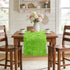 48 inch, Summer yuboo Spring Green Table Runner Fluffy Faux Fur Dresser Cover Top, Dresser Runners for Bedroom, Coffee