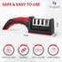 Knife Sharpeners for Kitchen Knives, 4 in 1 Stainless Steel Knife Sharpener, Ergonomic Easy to Use Kit