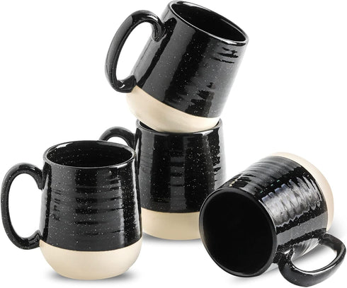 HASENSE Coffee Mugs Set of 4, 15 Ounce Ceramic Coffee Cups with