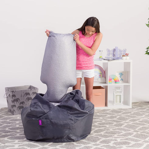 Posh Creations White EPS Bean Bag Refill 75 L with EZ-Pour Zipper Spout Foam Filling