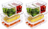 SANNO Fridge Produce Saver Storage Containers - Stackable Vegetable Fruit Bins, Set of 4 Fresh Keeper Organizer Drawers