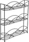 Spectrum Diversified 3-Tier Spice Rack Shelf Organizer for Kitchen, Pantry, Bathroom, or Closet, Black